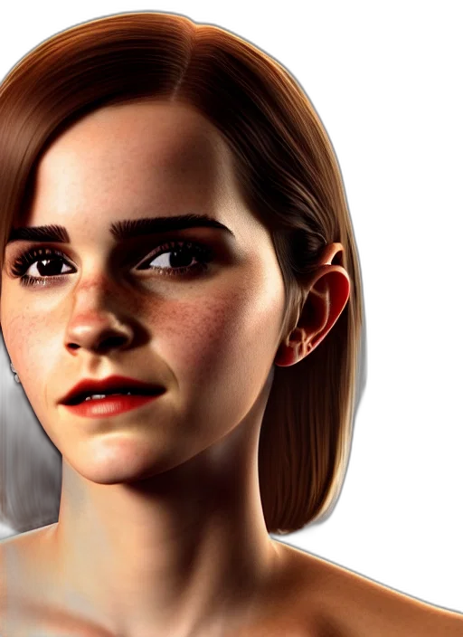 face, photorealistic, concept art, 3d render transparent PNG cut-out