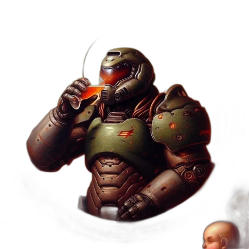 robot, weapon, creature, face transparent PNG cut-out