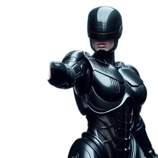 robot, 3d render, concept art, sleek transparent PNG cut-out