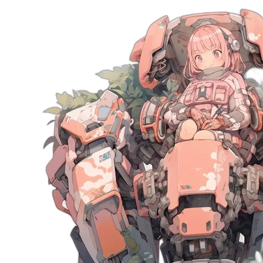 robot, weapon, dress, concept art transparent PNG cut-out