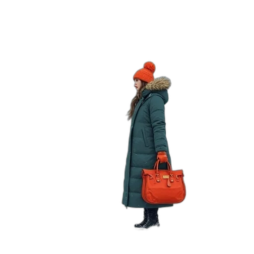 hat, jacket, staff, umbrella transparent PNG cut-out