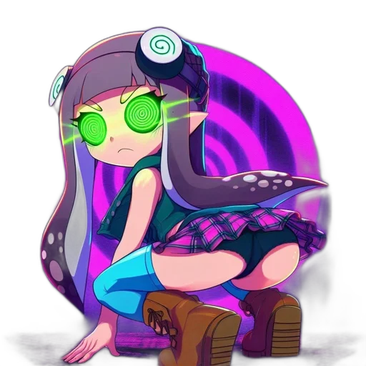 dress, staff, robot, hair transparent PNG cut-out