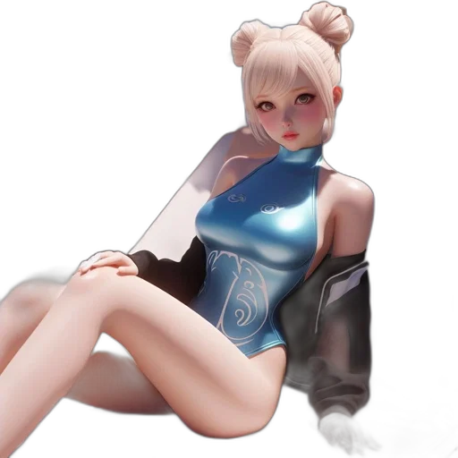 dress, jacket, robot, 3d render transparent PNG cut-out