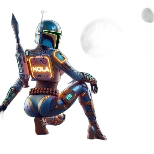robot, staff, weapon, concept art transparent PNG cut-out