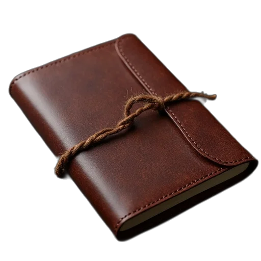 staff, leather, notepad, cover transparent PNG cut-out