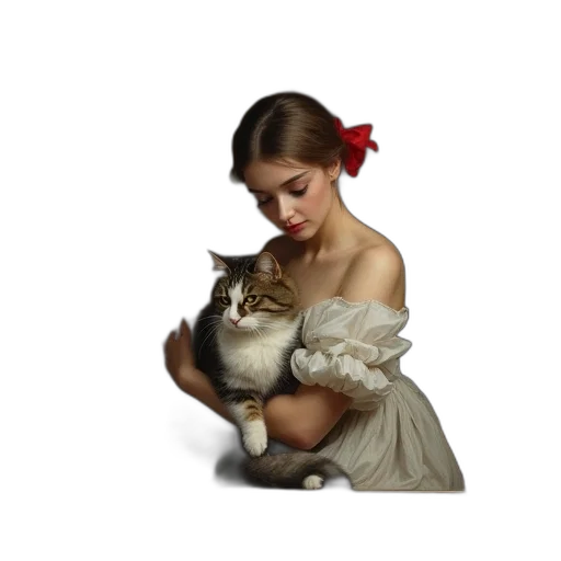 animal, dress, jewelry, photorealistic transparent PNG cut-out