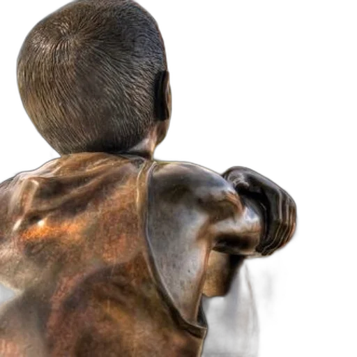 3d render, photorealistic, bronze, statue transparent PNG cut-out