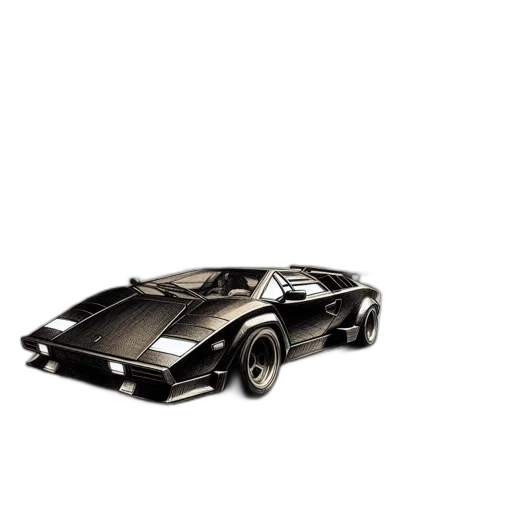 car, 3d render, concept art, photorealistic transparent PNG cut-out