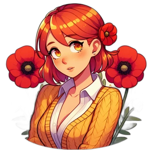 flower, crown, staff, pixel art transparent PNG cut-out