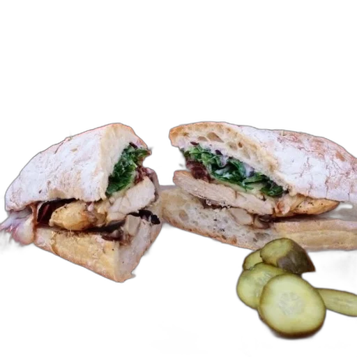 food, photorealistic, sandwich, lettuce transparent PNG cut-out