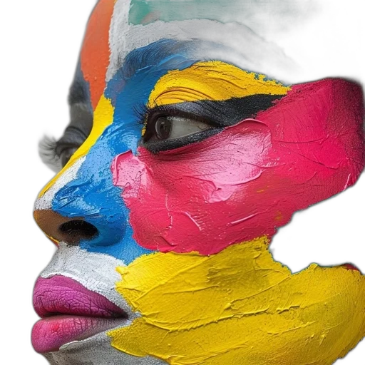 mask, face, photorealistic, watercolor transparent PNG cut-out
