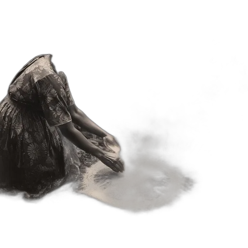 mask, dress, creature, hair transparent PNG cut-out