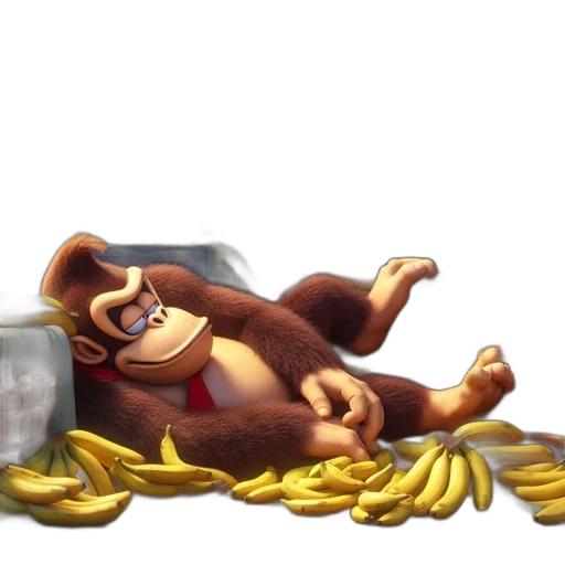 concept art, 3d render, animated, gorilla transparent PNG cut-out