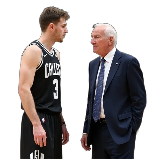 basketball, player, black, white transparent PNG cut-out