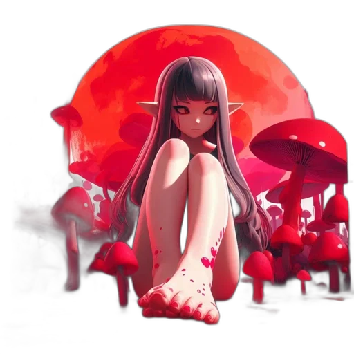 umbrella, dress, concept art, anime transparent PNG cut-out