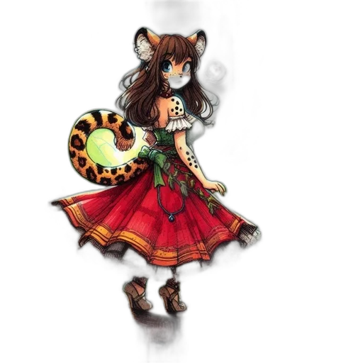 mask, dress, staff, fantasy art transparent PNG cut-out