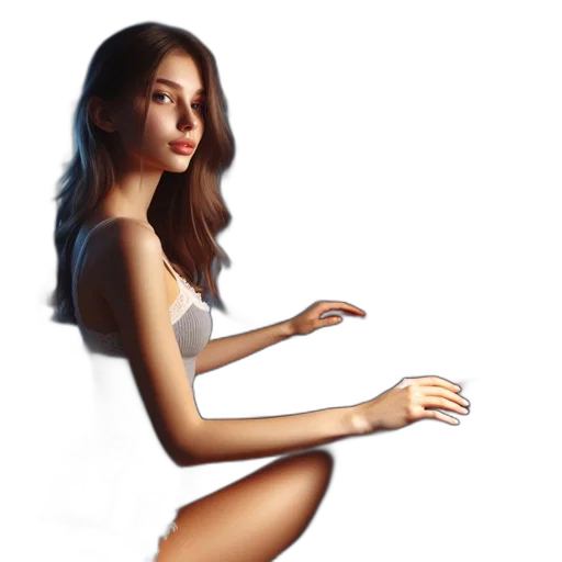 dress, jewelry, creature, face transparent PNG cut-out