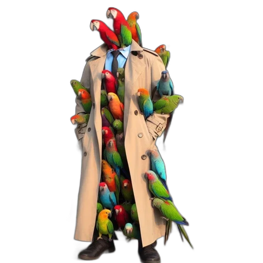 jacket, staff, dress, animal transparent PNG cut-out