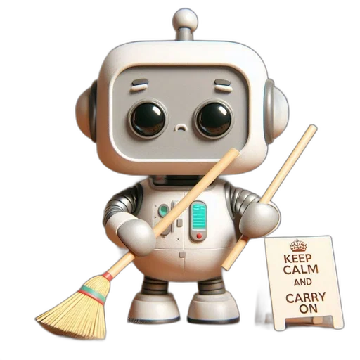 robot, staff, 3d render, concept art transparent PNG cut-out