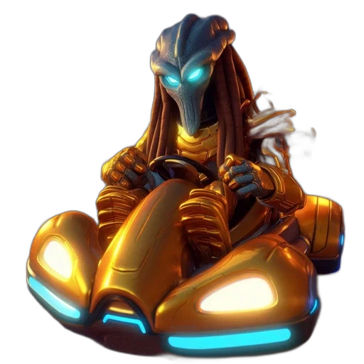 robot, weapon, concept art, cyberpunk transparent PNG cut-out