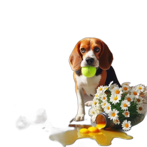 animal, photorealistic, beagle, dog transparent PNG cut-out