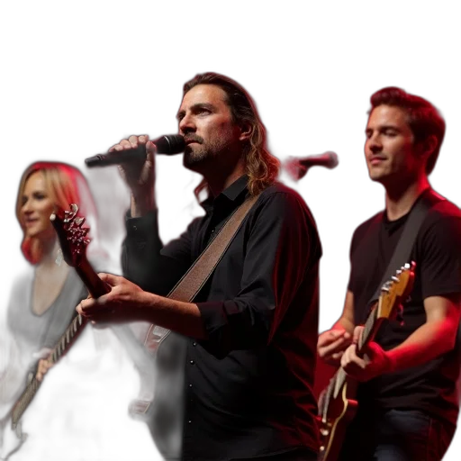 band, performing, stage, male transparent PNG cut-out