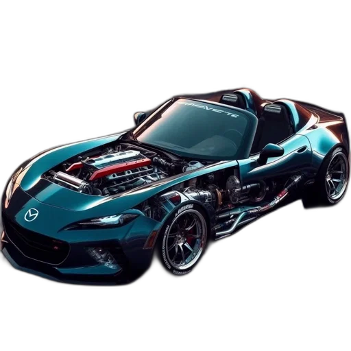 car, 3d render, photorealistic, concept art transparent PNG cut-out