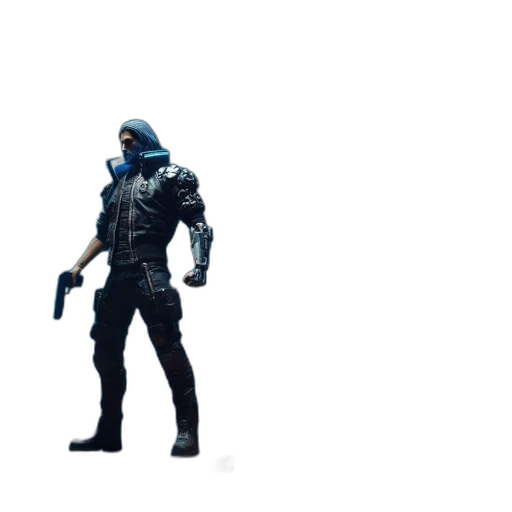 weapon, robot, jacket, creature transparent PNG cut-out