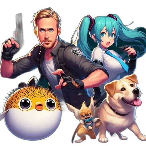 weapon, animal, creature, anime transparent PNG cut-out