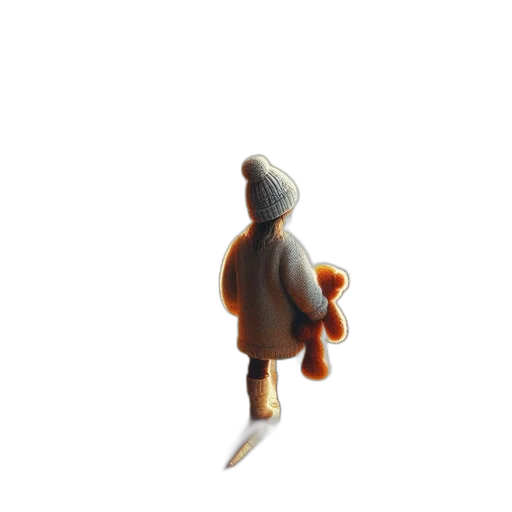 staff, creature, jacket, hat transparent PNG cut-out