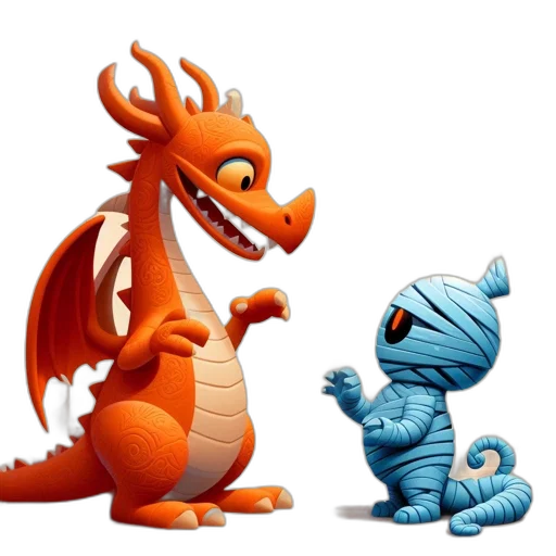 dragon, concept art, 3d render, fantasy art transparent PNG cut-out