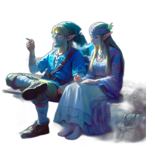 concept art, fantasy art, oil painting, watercolor transparent PNG cut-out
