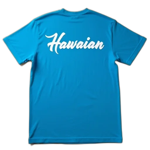 blue, t-shirt, word, hawaiian transparent PNG cut-out