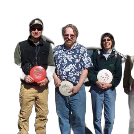 group, people, holding, frisbees transparent PNG cut-out