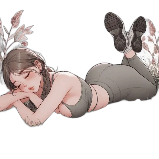 creature, shoes, dress, flower transparent PNG cut-out