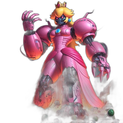robot, crown, weapon, concept art transparent PNG cut-out