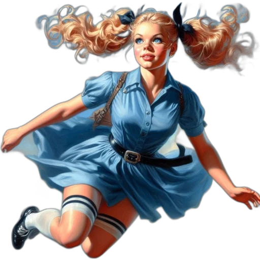 hair, dress, staff, concept art transparent PNG cut-out
