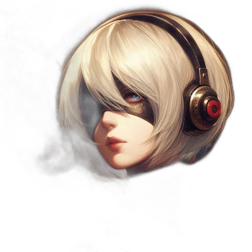 mask, face, hair, robot transparent PNG cut-out