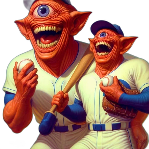 creature, concept art, two, vividly transparent PNG cut-out