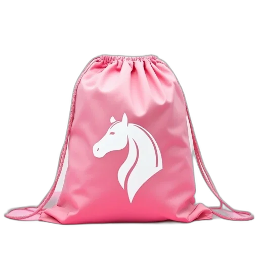 pink, gym, bag, white transparent PNG cut-out