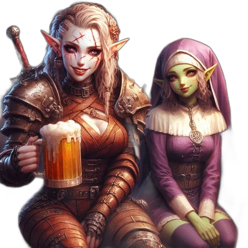 fantasy art, concept art, pixel art, comic book art transparent PNG cut-out