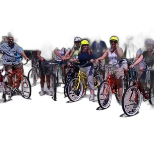concept art, group, people, bicycles transparent PNG cut-out