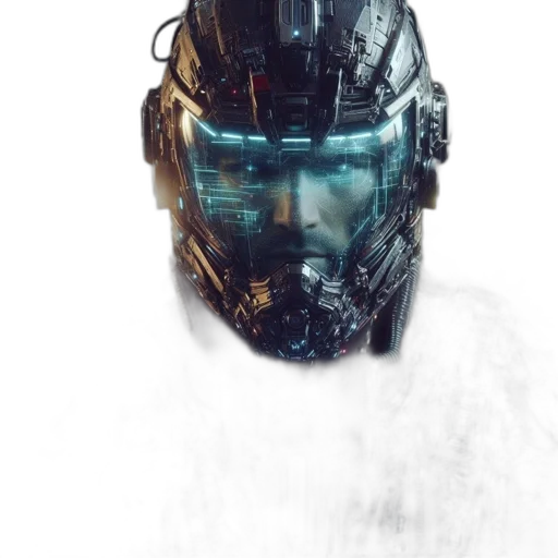 robot, face, mask, weapon transparent PNG cut-out