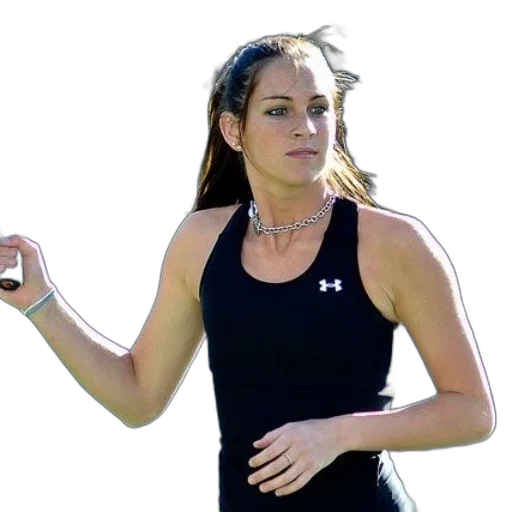 woman, black, tank, top transparent PNG cut-out