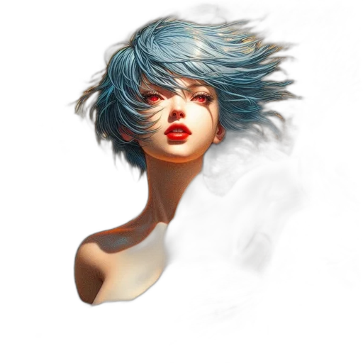 hair, face, mask, dress transparent PNG cut-out