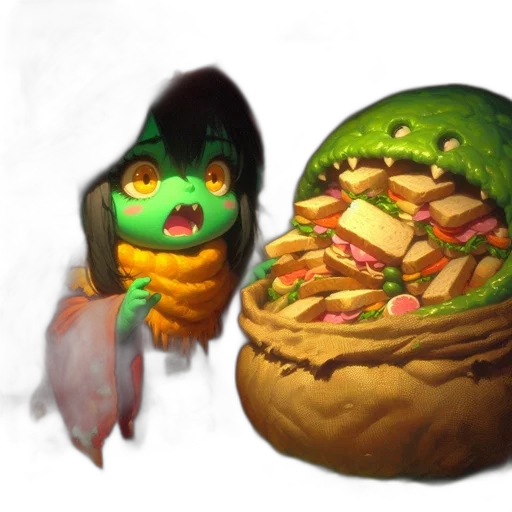 food, creature, concept art, fantasy art transparent PNG cut-out