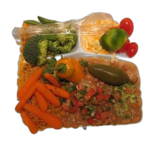 food, photorealistic, white, styrofoam transparent PNG cut-out