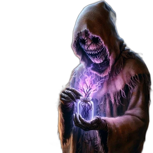 creature, jacket, mask, face transparent PNG cut-out