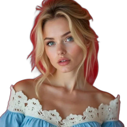 dress, face, hair, crown transparent PNG cut-out