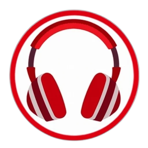stylized, illustration, pair, headphones transparent PNG cut-out